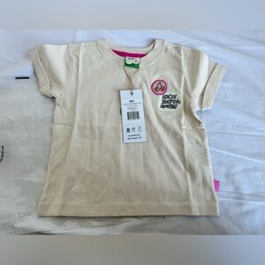 Mon Coeur NEW Kids 2T Shirt cream Cherry 100% earth loving 100% cotton earth day